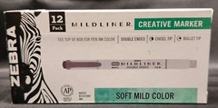 36 Zebra Mildliner Double Ended Markers Chisel & Bullet Tip Mild Yellow Wkt7-my