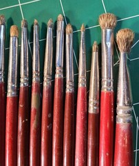 Lot of 25 Langnickel Royal Sable Fine Tip Paintbrushes