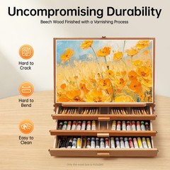 Adjustable Storage Box Easel,Painting Board Stand with Drawers,Storage Box Easel