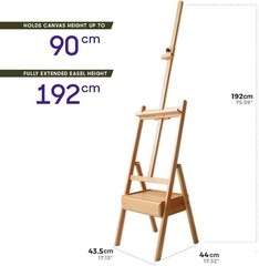 Caballete de suelo tipo caja, madera de haya, 43,5 x 44 x 150 cm (LxWxH) NEW US