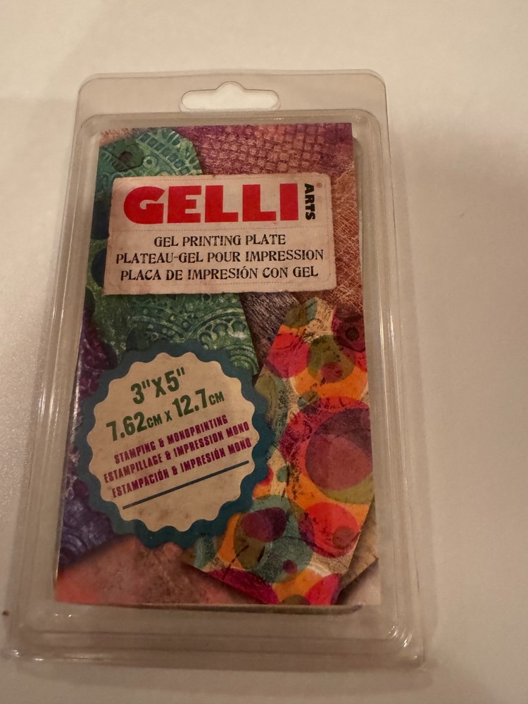 Gelli Arts Gel Printing Plate 3×5 in Monoprinting Stamping Gel Plate NEW Sealed