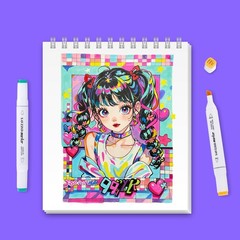 200 Color Dual Tip Alcohol Markers Set for Artists, Drawing & Sketching