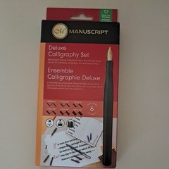 Manuscript Deluxe Calligraphy Set Inc Pen & 6 Nibs & Windsor & Newton ink pot.
