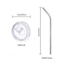2 PCS Sublimation Blanks Skinny Tumbler White 20 OZ Straight Double Wall Stai…