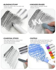 73PCS Advanced Art Supplies Drawing Kit with Fineliner Pens, Mechanical Penci…