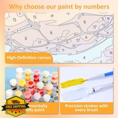 Mandun Football Paint Numbers 7.8×7.8in