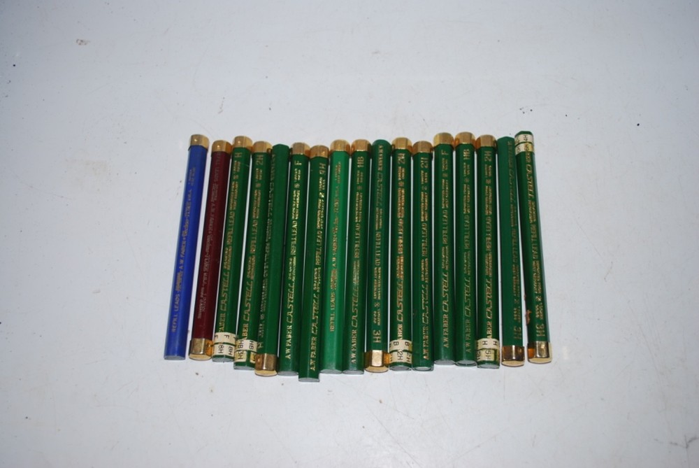 Vtg Lot of 17 AW Faber‑Castell Lead Refill Tubes – Mixed Leads – Some Missing