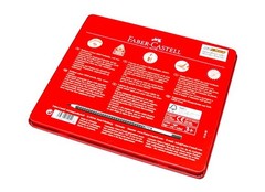 Faber Castell 112423 Grip 2001 Set Colour Grip Pencil Tin 24 PB572