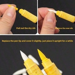 30 PCS Marker Pen Tips Acrylic Paint Marker Replacement Tip Soft Brush Nib