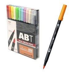 Assorted Dual Brush Pens – Twin Tip Graphic Markers for Art & Calligraphy
