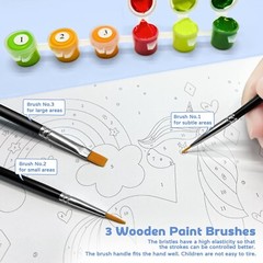 Nariolar Paint by Numbers for Kids Ages 4-8-12 with 7X9.5 inch Pre-Printed Ca…
