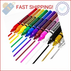ARTISTRO 12 Oil-Based Permanent Paint Markers – Medium Tip Markers for Tire, Woo