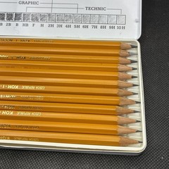 Vintage Set Of Koh-I-Noor Hardtmuth 1502/II Art graphite pencil set of 12