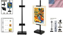 Adjustable Tabletop Easel Stand Picture Frame Holder Up to 17 Inches Black Iron