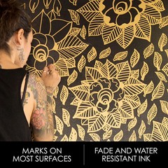 Sharpie Metallic Permanent Markers | Fine Point for 1 Count (Pack of 1), Gold