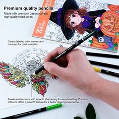 120 Colored Pencils for Adult Coloring Books – 120 color pencils set, 3-Color…