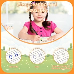 Libro De Practica Escritura Reutilizable Para Niños Ninos 4 Piezas Libro Magico
