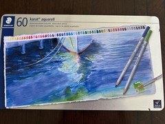 Staedtler Karat Aquarell 60 Watercolor Colored Pencils Made in Germany Metal Tin