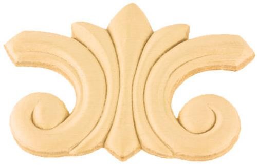 (5 Pack) 3-1/4 inch x 2-1/4 inch Birch Wood Small Splash Applique