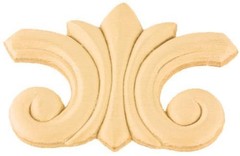 (5 Pack) 3-1/4 inch x 2-1/4 inch Birch Wood Small Splash Applique