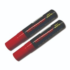 1/2″ Wide Tip Red Waterproof Sign & Art Marker Pen 2 pack