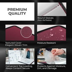 Dunwell 11×14 Art Portfolio Binder – (Ruby) Large 11×14″, Ruby