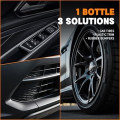 Tire Shine Spray Kit – Restore Deep Black Shine, Non-Greasy Finish, Prevents