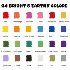 24 Dual Tip Acrylic Paint Markers, Fine Tip and Dot Tip Acrylic Paint Pens Fo…