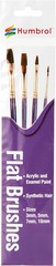 Humbrol AG4305 Flat Brush Pack, Multi Colour