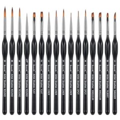 Detail Paint Brushes Set, 16pcs Miniature Paint Brushes for Fine Detailing,