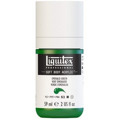 Emerald Green 2 Oz Soft Body Acrylic Paint Pure Pigments Archival Quality