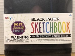 Black Paper Sketchbook – DIY Cover Small Sketchbook – 5 x 7.5 Inches – Sealed