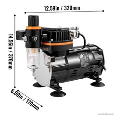 Airbrush Set 0.2mm 0.3mm 0.8mm 110V Dual-Action Gravity Feed Compressor Kit