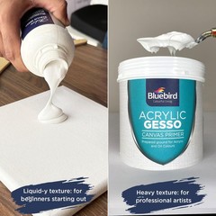 White Heavy Gesso Primer 28.2 oz Surface Prep Medium Acrylic Oil Paint