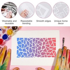 24Pcs Stencils for Painting, Geometric Pattern Stencils for Crafts Reusable, …