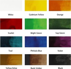 Mont Marte Acrylic Ink Premium 12pc x 20ml (0.7 US fl.oz), 0.7 fl oz