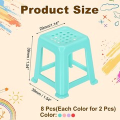 8Pcs Mini Canvas Stands for Painting, Small Canvas Stands, Blue/Pink/Purple/Red