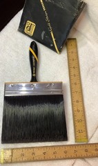 Vintage PPG Gold Stripe Huge 6” Paint Brush Never Used Original Pouch Artist