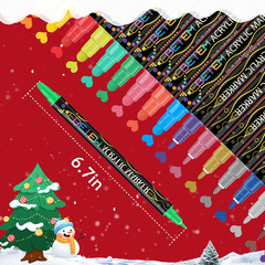 36 Colors Dual Tip Acrylic Paint Markers, Fabric Decorating Kits Premium Water-B