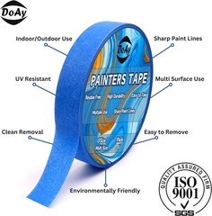 DoAy Blue Painters Tape 1/4″ 3/8″ 1/2″ 0.25″ 0.37″ 0.50″ 0.62″ 0.75″,