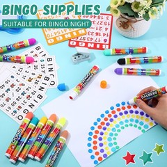 48 Pack Assorted Colors Set of Bingo Daubers 0.4oz Dot Markers Bulk Supplies …