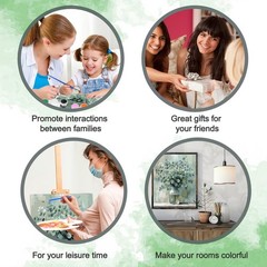 Flowers Paint by Numbers Kit for 16 x 20 inches, Eucalyptus