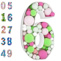 JoyBox Design 3FT Mosaic Balloon Frame Number 6 Pre-Cut Kit Foam 6, 6