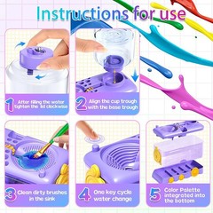 Efficient Non-Stick High-Quality Easy-To-Use Paint Brush Cleaner with Paint Tray