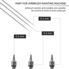 1 Set/10PCS Airbrush Needle and Nozzle Replacement Airbrush Repair Supply