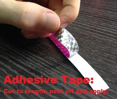 7 SET Gold Red Green Blue Silver Pink Purple Holographic Coloured Prism TAPE