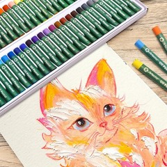 Oil Pastels Set of 50 Colors (8 x 60 mm), Soft Oil Pastels for Art Painting