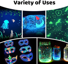 Glow in The Dark Paint, Glow Paint Set of 12 Bright Colors 30ml/1oz, Long Las