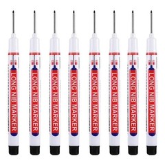 8Pcs/Set 20Mm Deep Hole Long Nib Head Markers for Metal Perforating Pen