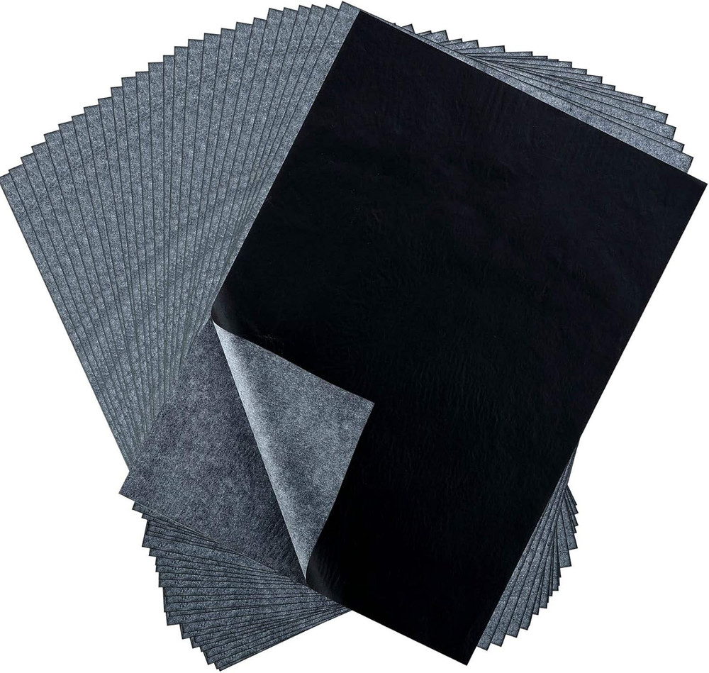 100 Sheets Carbon Transfer Paper, Black Tracing Paper for Wood, Paper, Canvas an